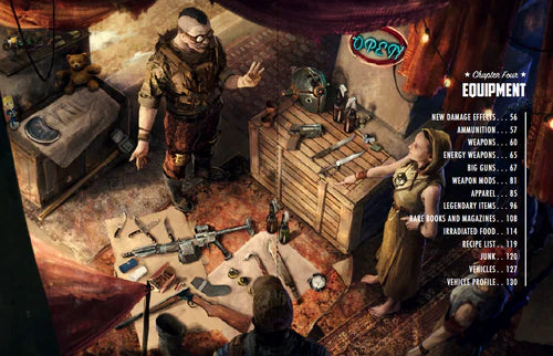 Sci-fi characters shopping for equipment