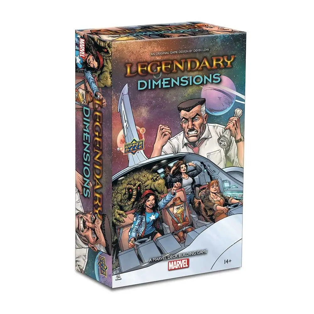 game box with superheroes