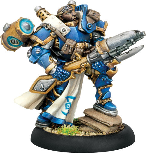 Warmachine: Cygnar Major Markus Siege Brisbane Warcaster (White Metal)