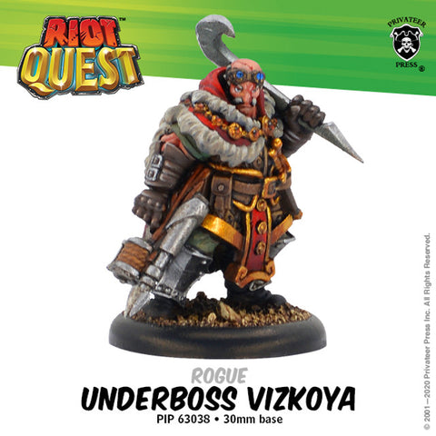 Riot Quest: Underboss Vizkoya Rogue (White Metal)