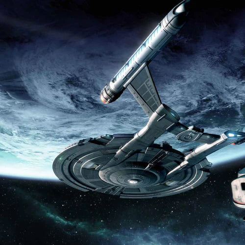 Space ship with a planet