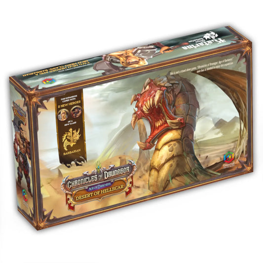 board game box with dragon illustration on a white background
