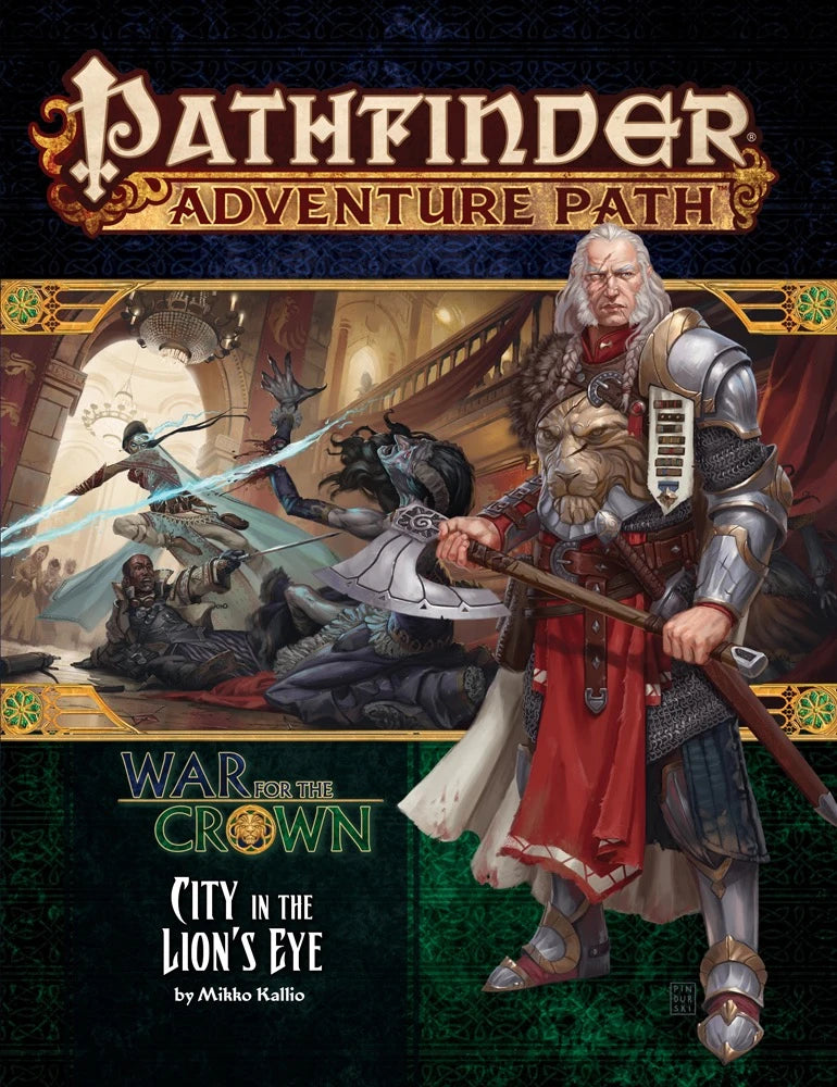 book cover with armored soldier with axe