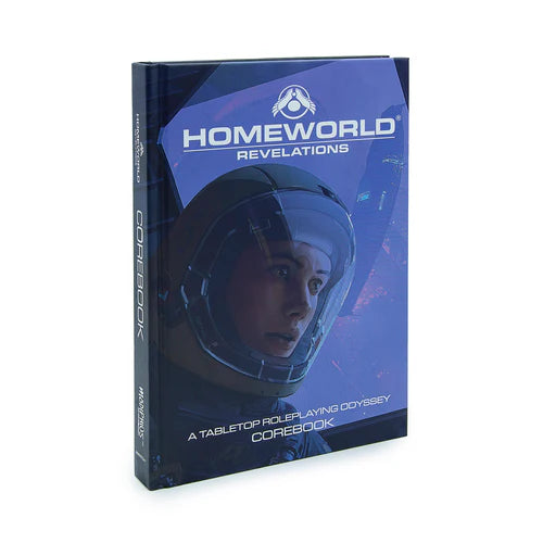 Book titled 'Homeworld Revelations' with a person in a spacesuit on the cover, on a white background.