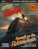 Movie poster for 'Achtung! Cthulhu' with a dark sky and mountainous landscape.