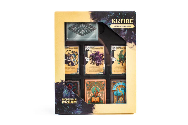 Card game box with artwork on a white background