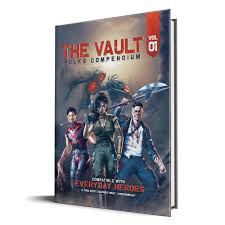 Book titled 'The Vault Vol. 1' with characters on the cover