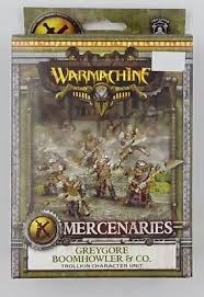 Warmachine: Mercenaries Greygore Boomhowler and Co. Minion Trollkin Character Unit (10)(White Metal)