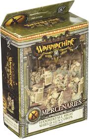 Warmachine: Mercenaries Hammerfall High Shield Gun Corps Rhulic Unit (White Metal)