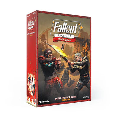 Box for 'Fallout: Factions Battle for Nuka-World' starter set on a white background