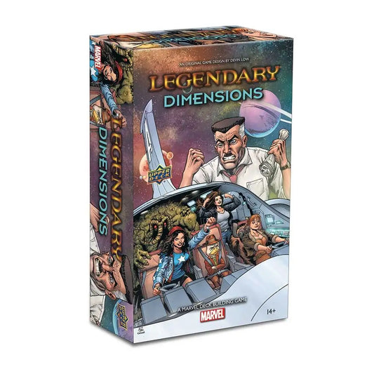 game box with superheroes