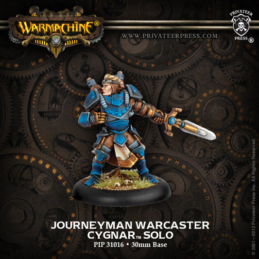 Warmachine: Cygnar Journeyman Warcaster Solo (White Metal)