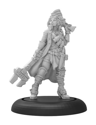 Warmachine: Mercenaries Colbie Sterling Captain of the BRI Solo (White Metal)