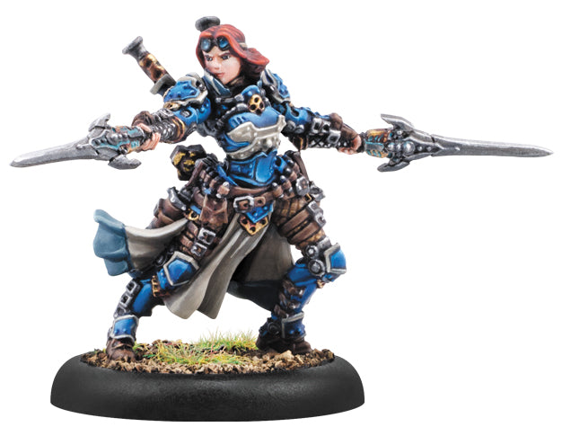 Warmachine: Cygnar Captain Allison Jakes Warcaster (White Metal)