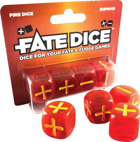 Fate Core RPG: Fate Dice - Fire (4)