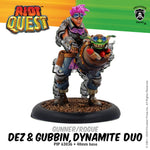 Riot Quest: Dez and Gubbin Dynamite Duo Gunner/Rogue (White Metal)