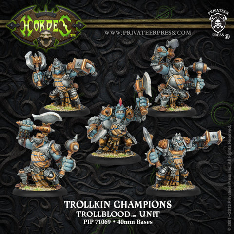 Hordes: Trollblood Trollkin Champions Unit (5) (Plastic)