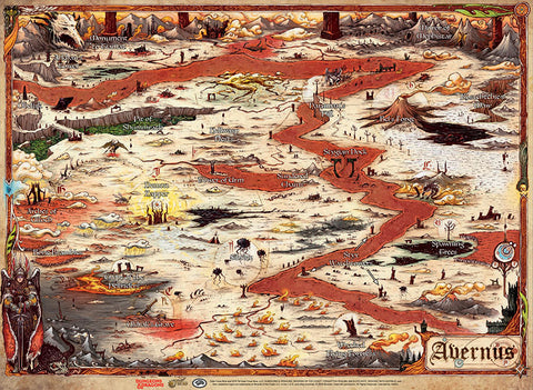 Dungeons and Dragons RPG: Baldur`s Gate - Descent into Avernus - Avernus Map