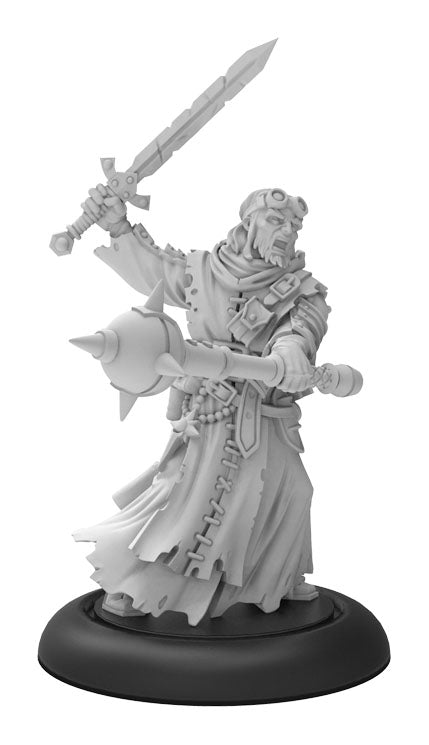 Warmachine: Mercenaries Morrowan Order of Illumination Battle Priest Weapon Attachment (White Metal)