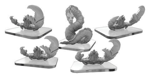 Monsterpocalypse: Triton Steel Shell Crabs and Psi-Eel Unit (White Metal)