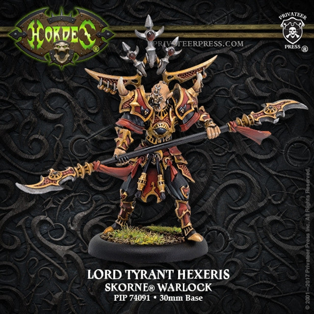 Hordes: Skorne Lord Tyrant Hexeris Warlock (White Metal Resculpt)