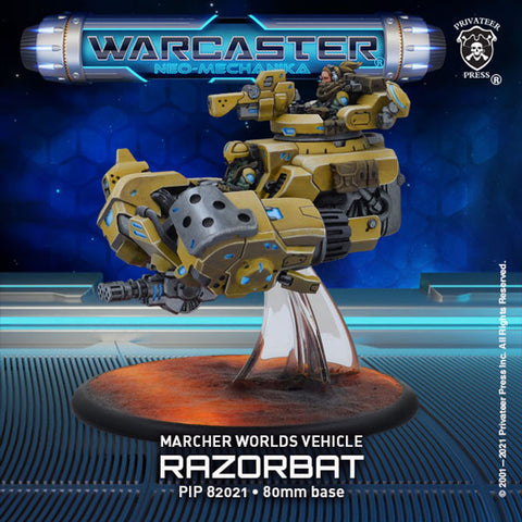Warcaster: Marcher Worlds Razorbat Light Vehicle (Resin and White Metal)