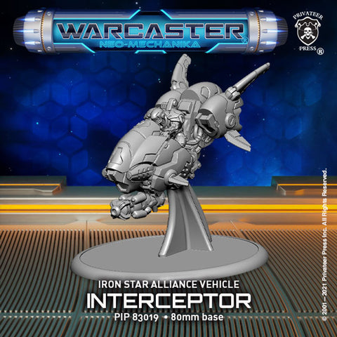 Warcaster: Iron Star Alliance Interceptor Light Vehicle (Resin and White Metal)