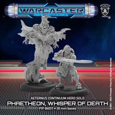 Warcaster: Phaetheon Whisper of Death Aeternus Continuum Hero Solo (metal)
